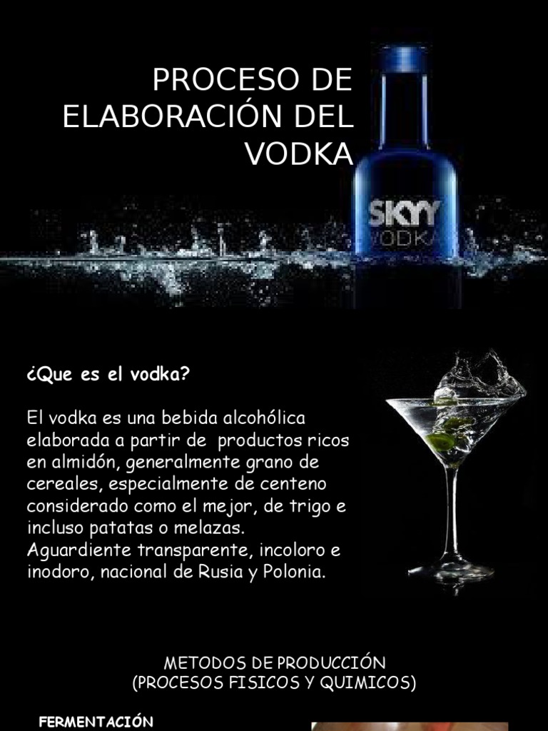 VODKA.pptx Vodka Destilación
