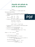 Generalización de Variación de Parametros y Edo Cauchy-Euler