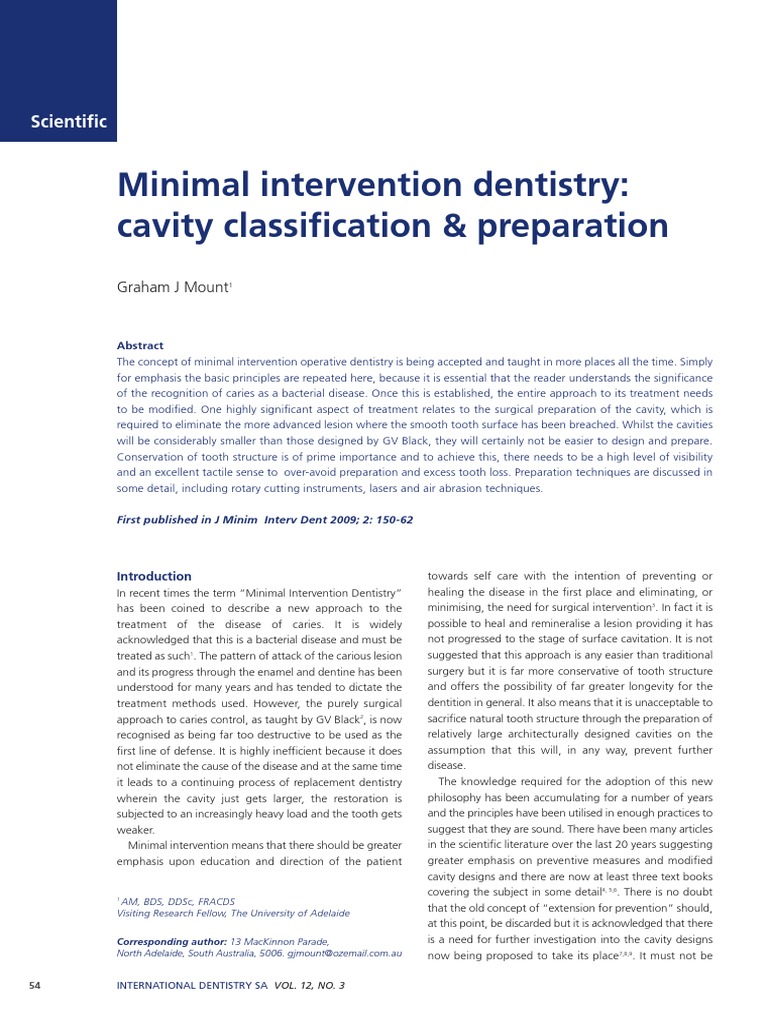 Mount and Hume Caries Classification | PDF | Laser | Tooth Enamel