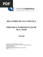 Relatório de Aula Prática Preparo e Padronização