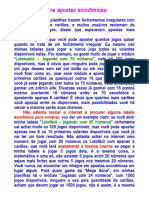 Sobre Apostas Econômicas - Importante