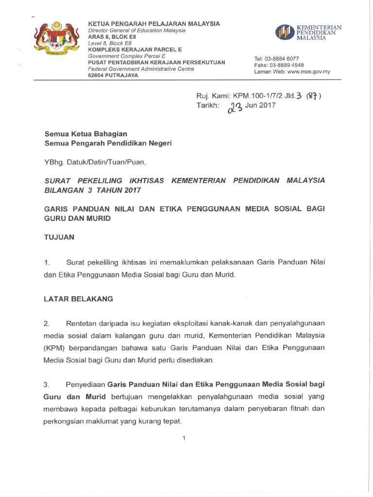 Surat Pekeliling Kesalahan Merokok