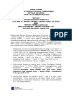 Surat Edaran Menteri Tenaga Kerja Dan Transmigrasi No. SE 13 MEN SJ HK I 2005