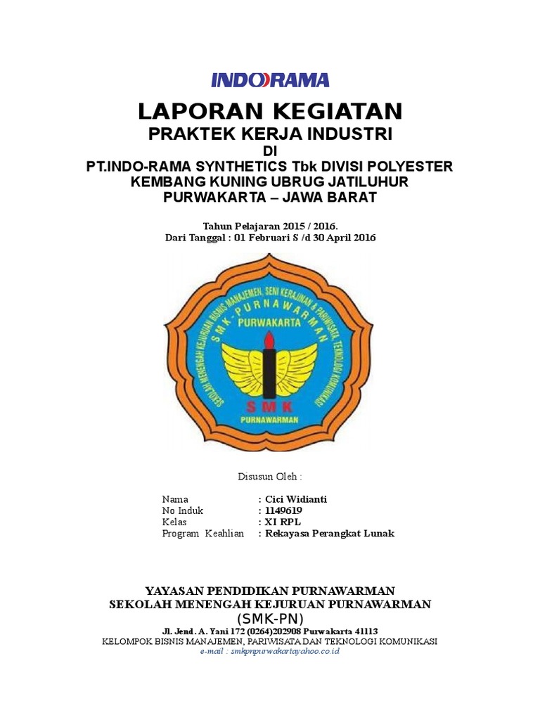 Laporan Kegiatan Praktek Kerja Industri PDF