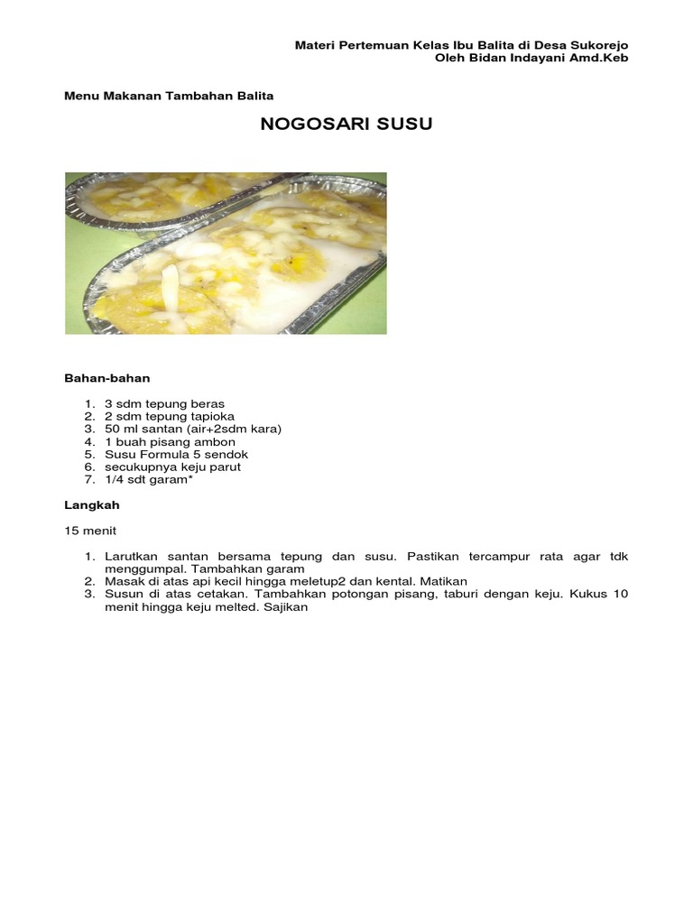 Materi penyuluhan Kelas Ibu Balita