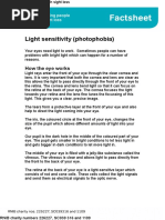 Light Sensitivity Factsheet