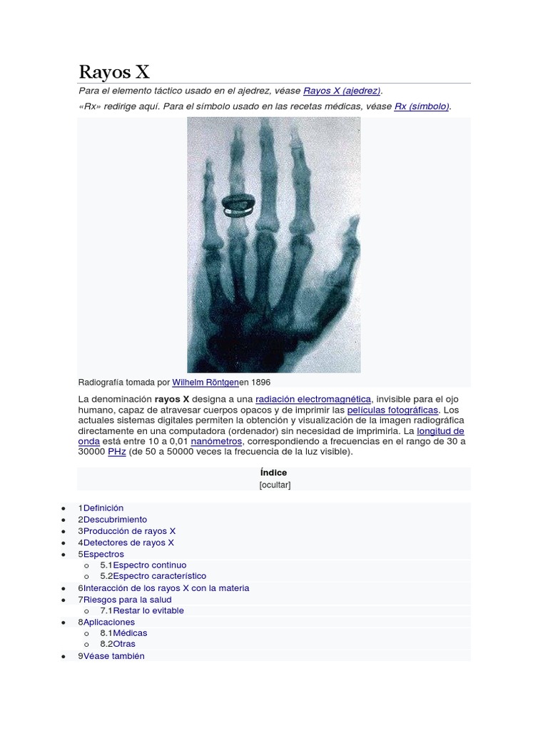 Rayos X | PDF | Rayo X | Física