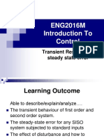 ENG2016M Introduction To Control: Transient Response & Steady State Error