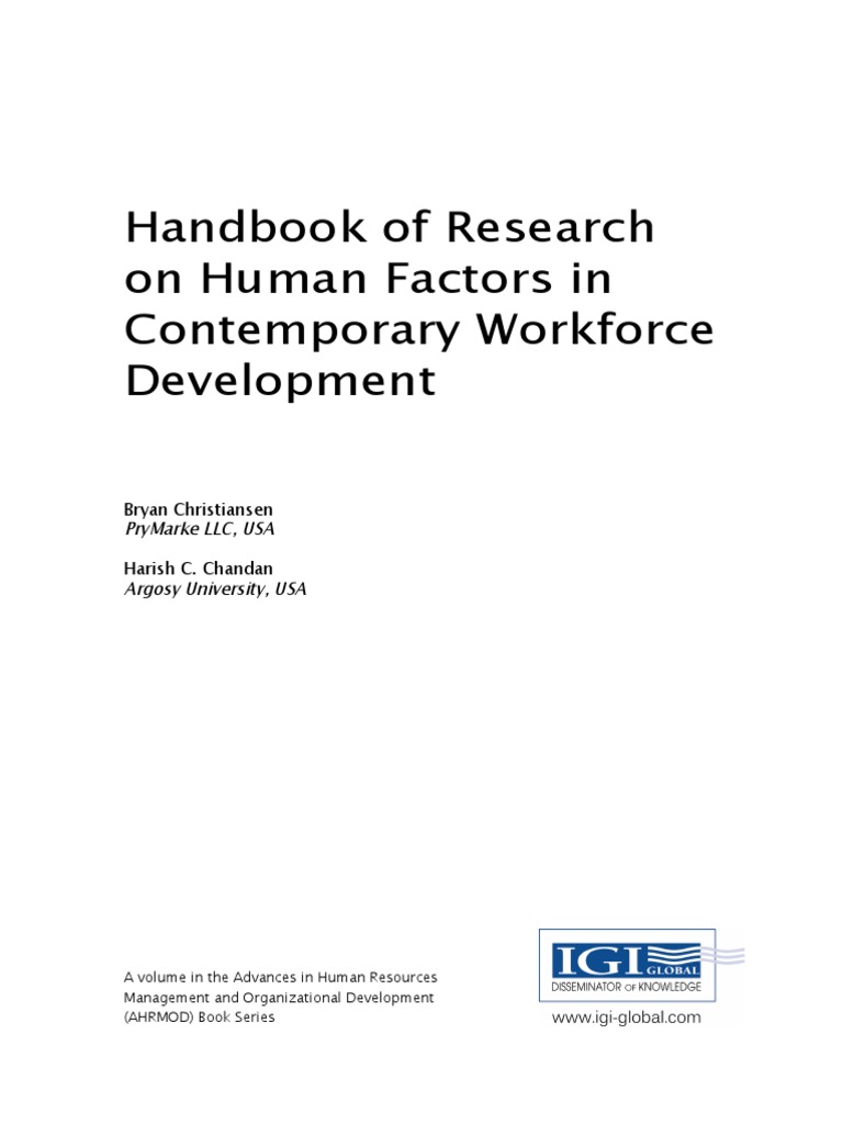 Handbook of Research On Human Factors in Contemporary Workforce ...