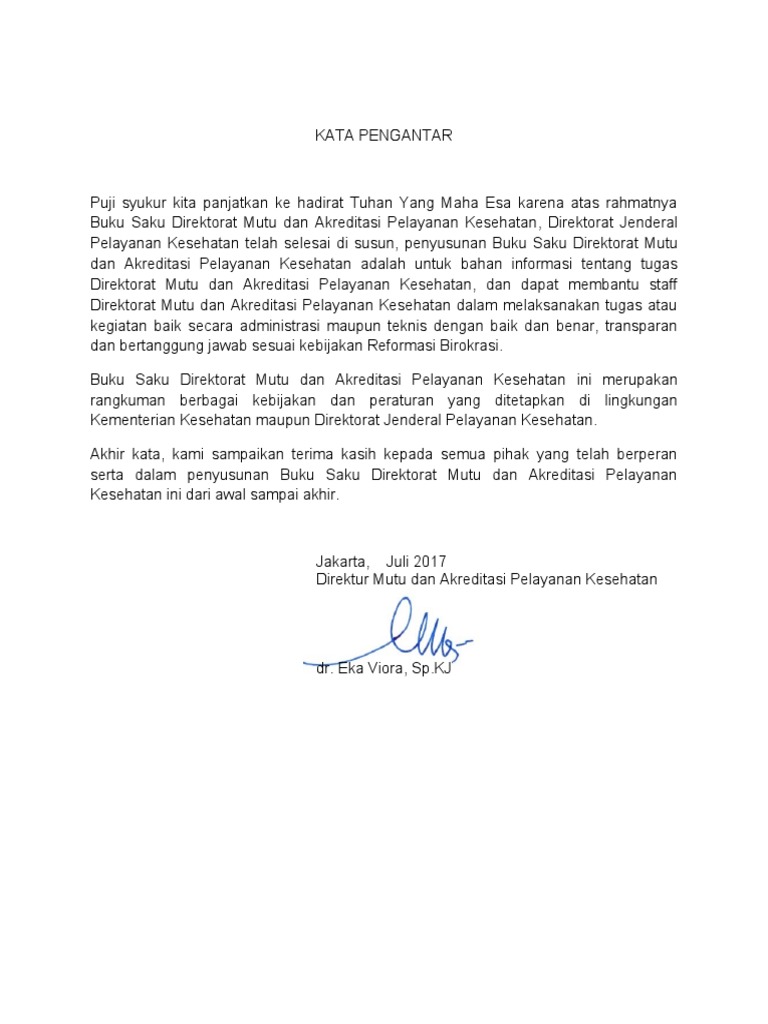 Kata Pengantar Buku Saku