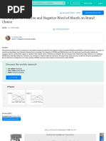 The Impact of Positive and Negative Word of Mouth On Brand Choice (PDF Download Available) PDF