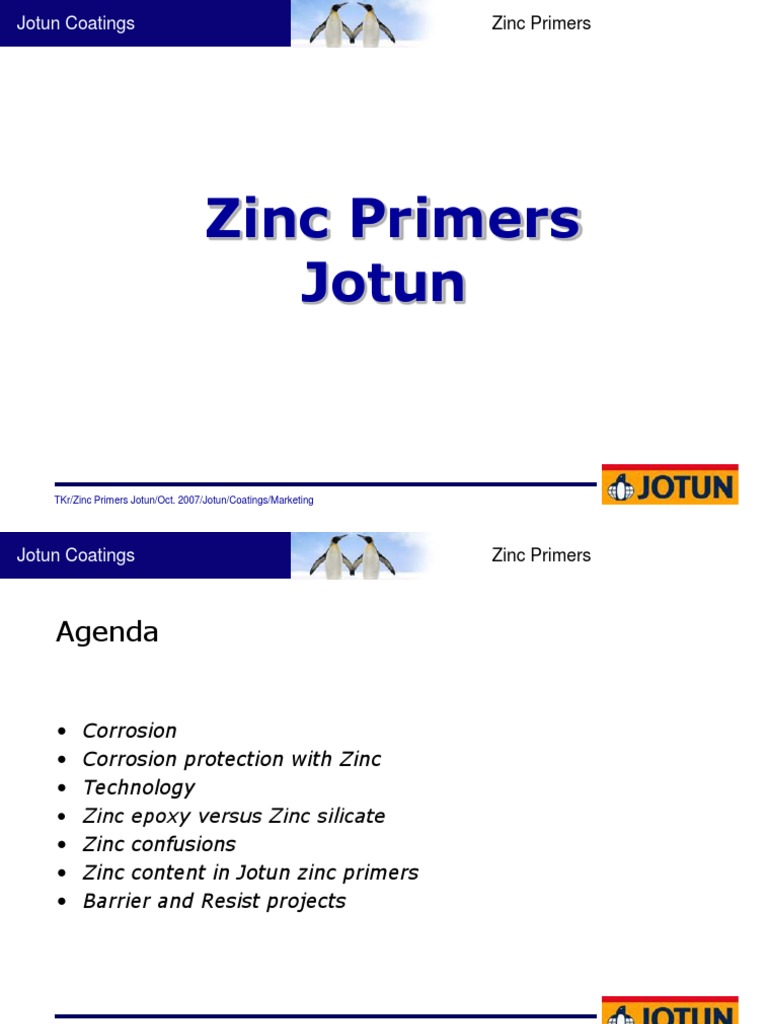 Zinc Primers Jotun PDF Corrosion Paint