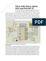 Real Time Clock With Alarm Option Using AT89S52 and DS1307 IC