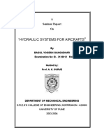 "Hydraulic Systems For Aircrafts: A Seminar Report On