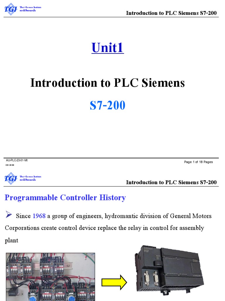 Overview of Siemens S7-200 PLC | PDF | Programmable Logic Controller ...