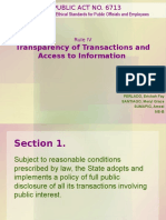 Transparency of Transactions and Access To Information: Republic Act No. 6713