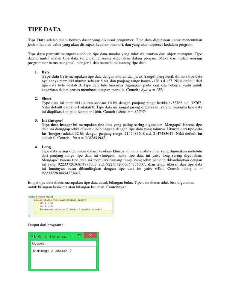 Tipe Data Primitif Dan Komposit Dalam Pemrograman Pdf