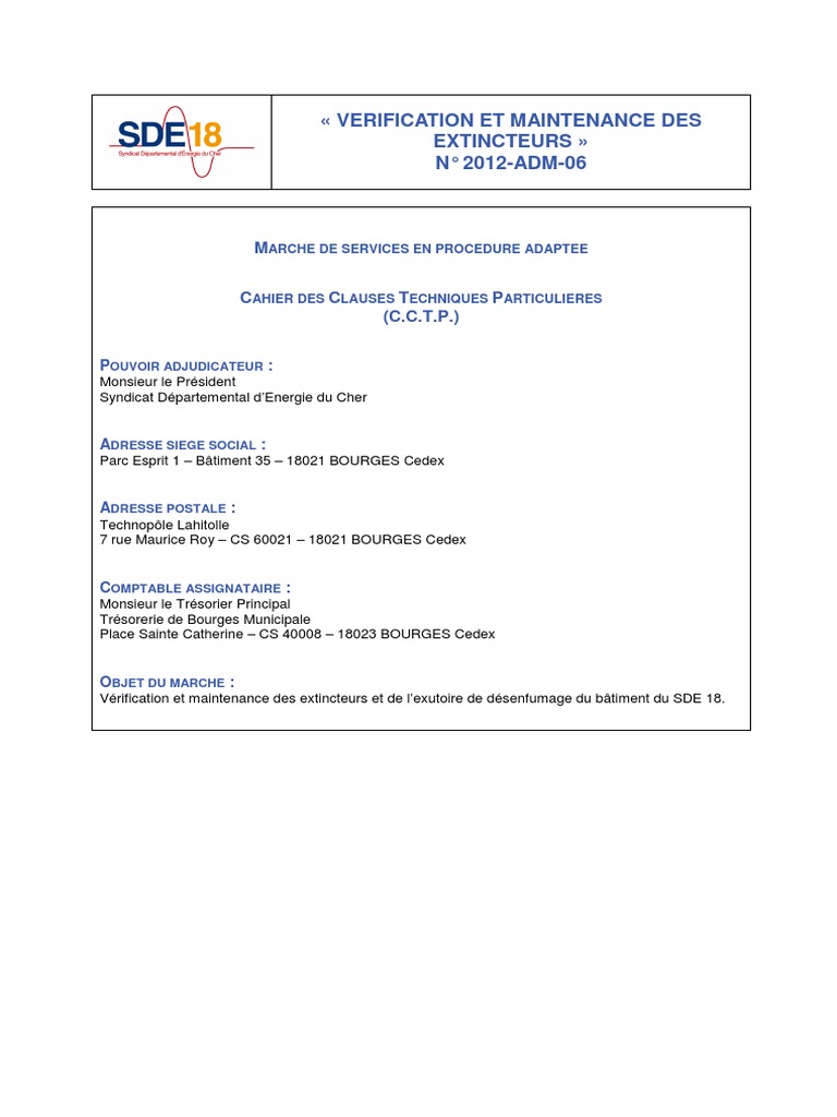 Vérification et Maintenance des Extincteurs | PDF | Science ...