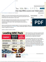 Patented Drug Launches Help MNCs Score Over Indian Peers - The Economic Times