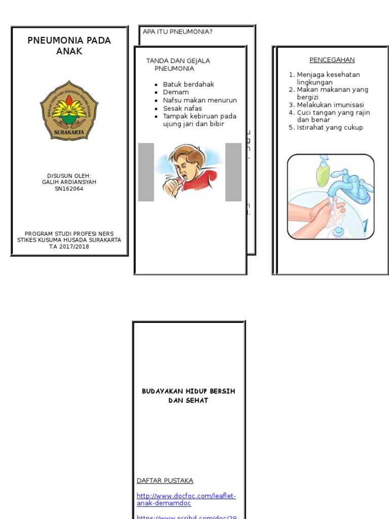 Leaflet Informasi Pneumonia Anak | PDF