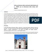 Geometria Sacra Verifica Preliminare Della Conformità Della Matrice Di Progetto Rettangolare MDPR Con Le Dimensioni Della Chiesa Dell' Abbazia Di Mirasole a Milano