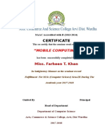 Certificate: "Mobile Computing"