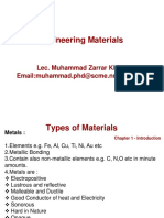 Engineering Materials: Lec. Muhammad Zarrar Khan Email:muhammad - Phd@scme - Nust.edu - PK