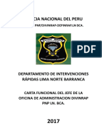 Carta Funcional Del Jefe Ofad Divinrap PNP Ln. Bca. 01jun17