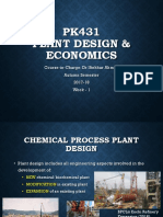 PK431 Plant Design & Economics: Course-in-Charge: DR Iftekhar Ahmad Autumn Semester 2017-18 Week - 1
