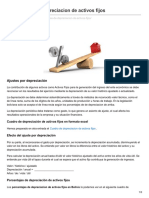 Porcentajes de Depreciacion de Activos Fijos