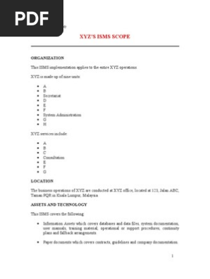 isms document example
