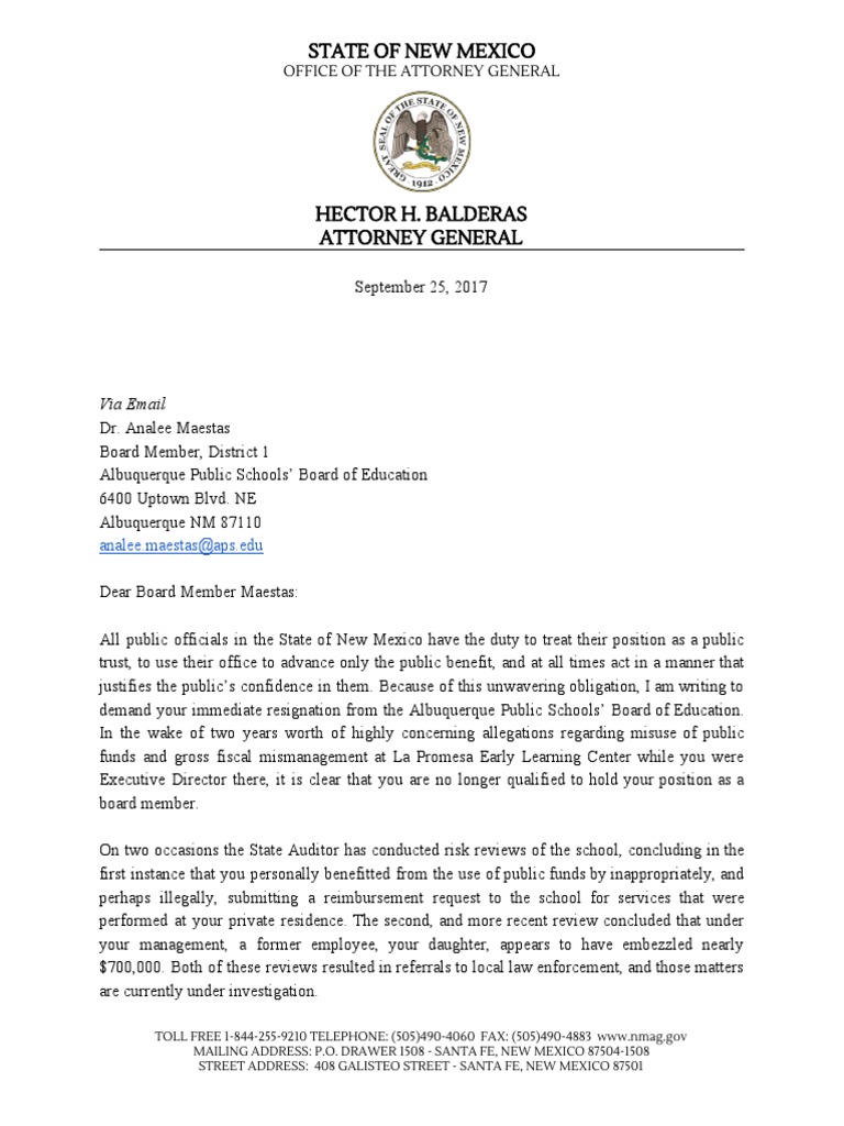 State of New Mexico: Office of The Attorney General | PDF | Virtue ...