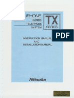 Nitsuko TX Installation Manual