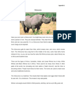 Rhinoceros Short Essay
