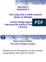 Arloesi 2' Innovate 2': Dull Coleg Cyfan o Wella Ansawdd Dysgu Ac Addysgu