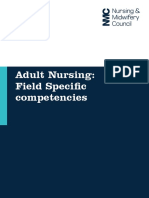 Adult Nursing Field Specific Competencies