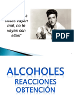 Alcoholes. Reacciones Químicas 2017