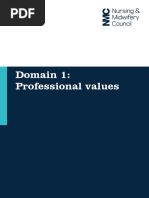 Domain 1 Professional Values