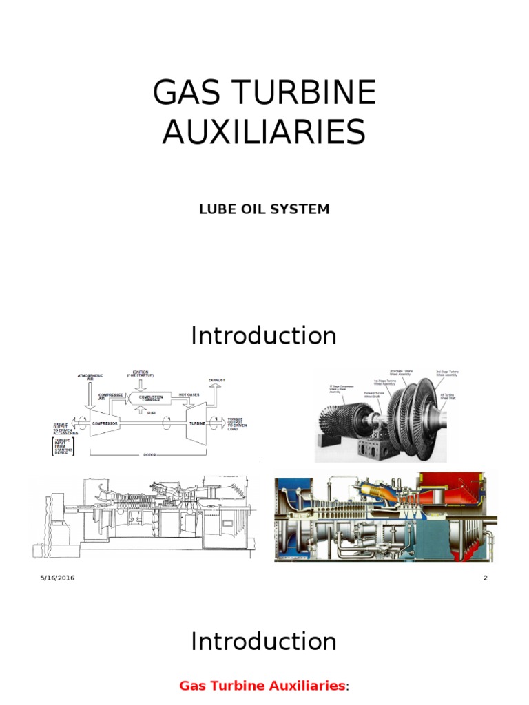 Gas Turbine Lube Oil System Overview | PDF | Lubricant | Gas Turbine