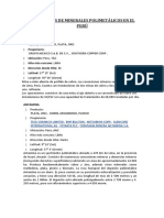 Yacimientos de Minerales Polimetálicos en El Perú