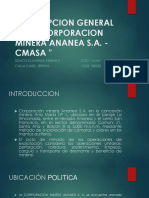 Descripcion General de La Corporacion Minera Ananea