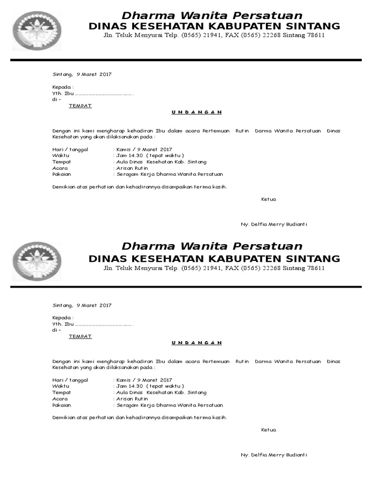 67+ Contoh Undangan Arisan Dw Gratis