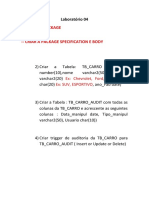 Laboratório 04 PL SQL