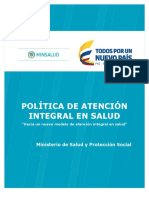 Politica de Atencion Integral en Salud 2016