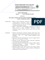 SK Tentang Visi, Misi Tujuan Tata Nilai PKM Ukl