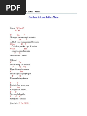 Chord Dan Lirik Lagu Judika Mama Pdf