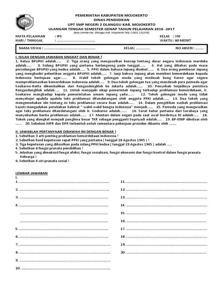 Sebutkan Hasil Sidang Ppki Tanggal 18 Agustus 1945 Coba