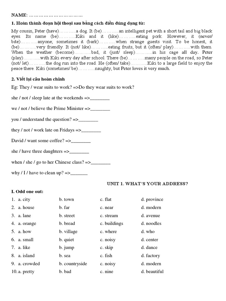 Bai tap present simple tense pdf