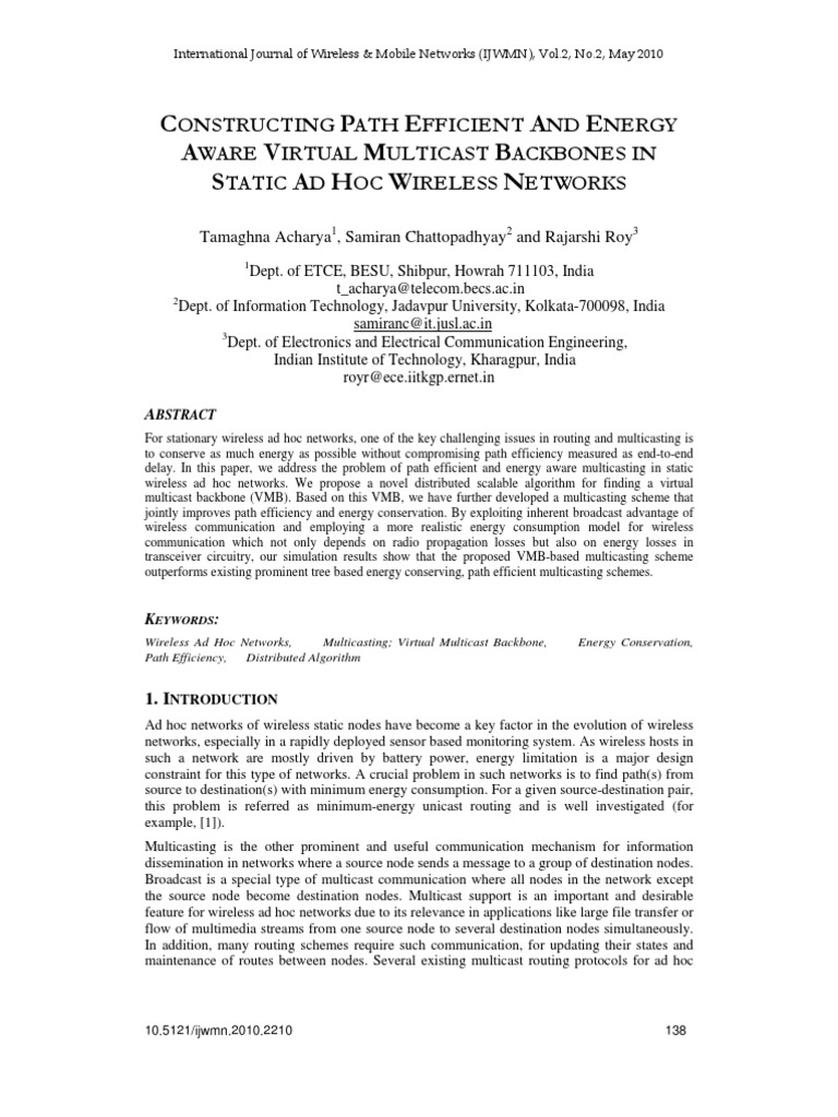 Constructing Path Efficient and Energy Aware Virtual Multicast ...