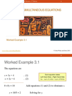 Chapter 3: Simultaneous Equations: Worked Example 3.1